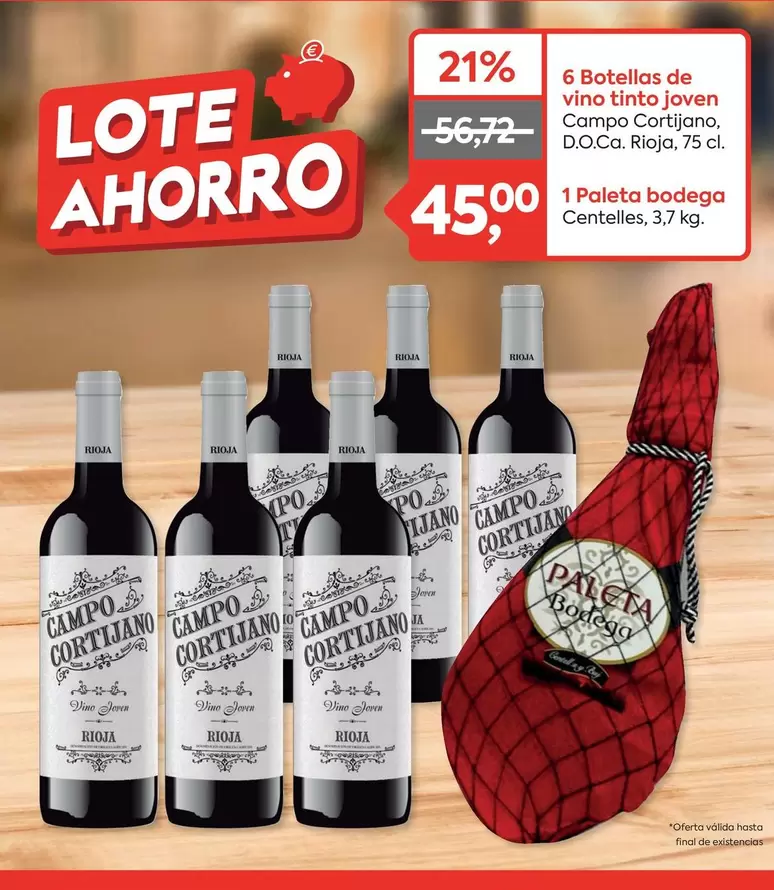 Oferta de Centelles - 6 Botellas De Vino Tinto Joven por 45,9€ en Suma Supermercados