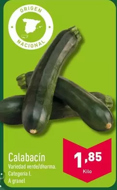 Oferta de Calabacín  por 1,85€ en ALDI