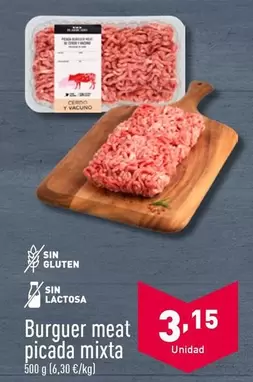 Oferta de Burguer Meat Picada Mixta  por 3,15€ en ALDI