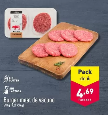 Oferta de Burger Meat De Vacuno por 4,69€ en ALDI