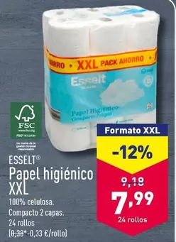 Oferta de Esselt - Papel Higiénico XXL por 7,99€ en ALDI