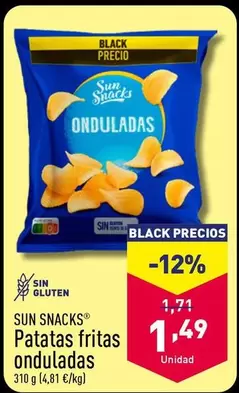 Oferta de Sun Snack - Patatas Fritas Onduladas por 1,49€ en ALDI