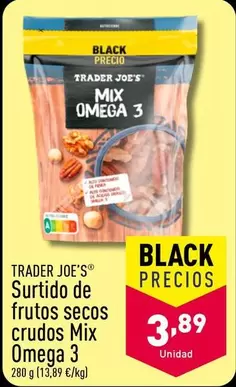 Oferta de Trader joe´s - Surtido De Frutos Secos Crudos Mix Omega 3 por 3,89€ en ALDI