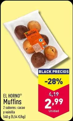 Oferta de El Horno - Muffins por 2,99€ en ALDI