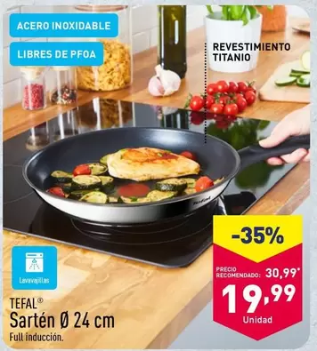 Oferta de Tefal - Sarten Ø 24 Cm por 19,99€ en ALDI