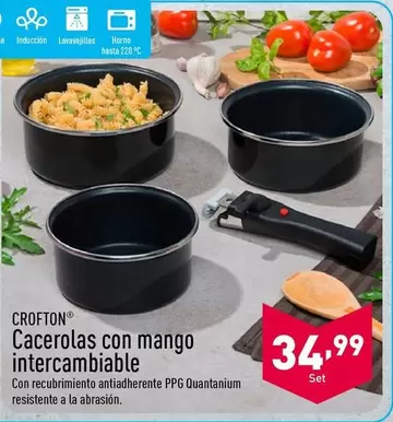 Oferta de Crofton - Cacerolas Con Mango Intercambiable por 34,99€ en ALDI