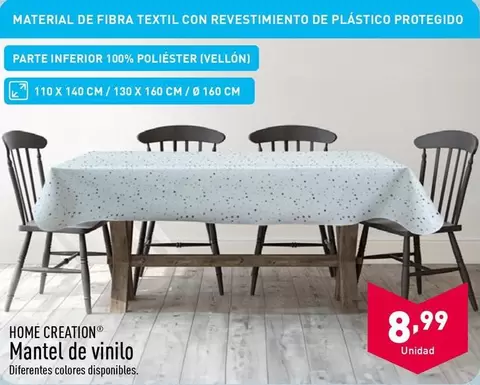 Oferta de Home Creation - Mantel De Vinilo por 8,99€ en ALDI