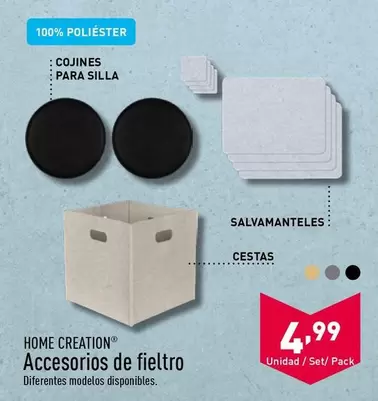 Oferta de Home Creation - Accesorios De Fieltro por 4,99€ en ALDI