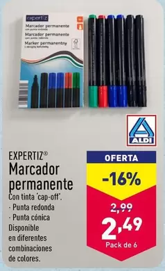 Oferta de Expertiz - Marcador Permanente por 2,49€ en ALDI