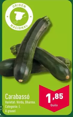 Oferta de Carabassó  por 1,85€ en ALDI