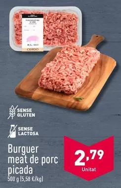 Oferta de Burguer Meat De Porc Picada por 2,79€ en ALDI