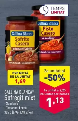 Oferta de Gallina Blanca - Sofregit Mixt por 2,25€ en ALDI