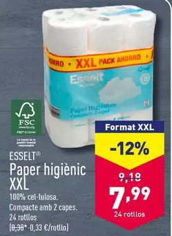 Oferta de Esselt - Paper Higienic Xxl por 7,99€ en ALDI