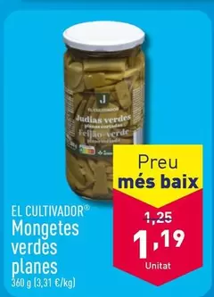 Oferta de El Cultivador - Mongetes Verdes Planes por 1,19€ en ALDI