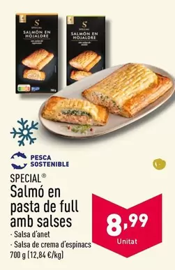 Oferta de Special - Salmo En Pasta De Full Amb Salses por 8,99€ en ALDI