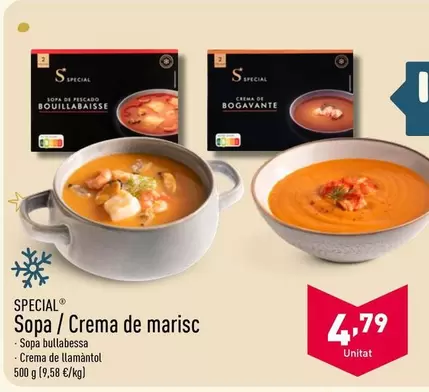 Oferta de Special - Sopa/Crema De Marisc por 4,79€ en ALDI