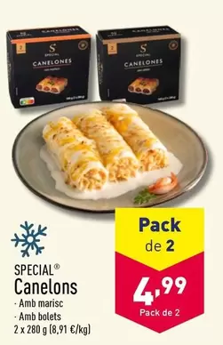 Oferta de Special - Canelons por 4,99€ en ALDI