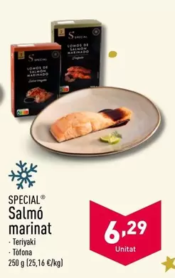 Oferta de Special - Salmo Marinat por 6,29€ en ALDI