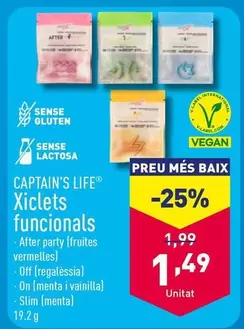 Oferta de Captain's Life - Xiclets Funcionals por 1,49€ en ALDI