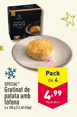 Oferta de Special - Gratinat De Patata Amb Tofona por 4,99€ en ALDI