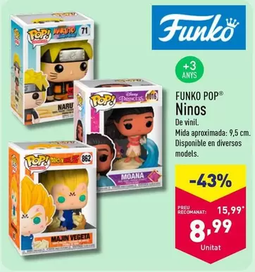 Oferta de Funko Pop - Ninos por 8,99€ en ALDI