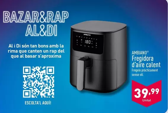 Oferta de Ambiano - Fregidora D'aire Calent por 39,99€ en ALDI