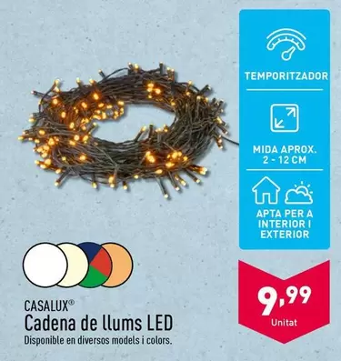 Oferta de Casalux - Cadena De Llums Led por 9,99€ en ALDI