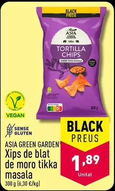 Oferta de Asia Green Garden - Xips De Blat De Moro Tikka Masala por 1,89€ en ALDI