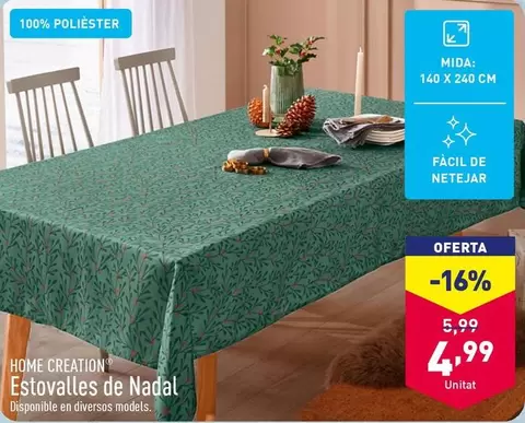 Oferta de Home Creation - Estovalles De Nadal por 4,99€ en ALDI