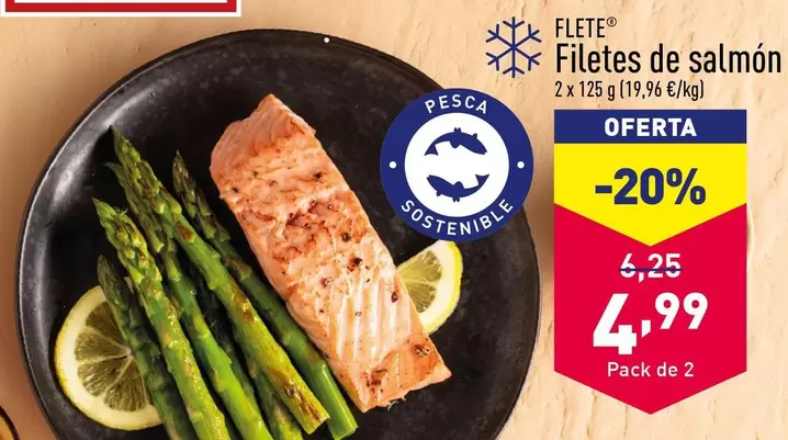 Oferta de Flete - Filetes De Salmon por 4,99€ en ALDI