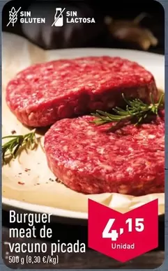 Oferta de Burguer Meat De Vacuno Picada por 4,15€ en ALDI