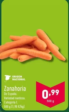 Oferta de Zanahoria por 0,99€ en ALDI