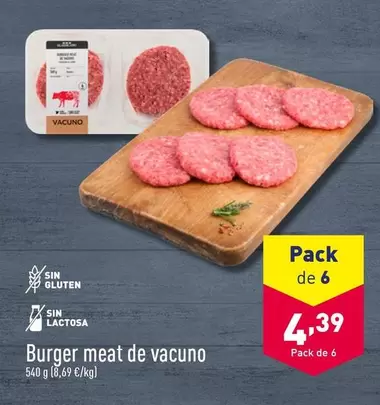 Oferta de Burger Meat De Vacuno por 4,39€ en ALDI