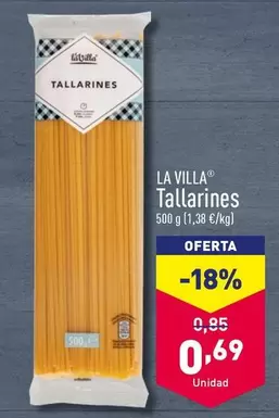 Oferta de La Villa - Tallarines por 0,69€ en ALDI