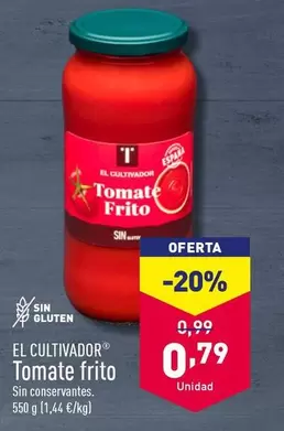 Oferta de El Cultivador - Tomate Frito por 0,79€ en ALDI