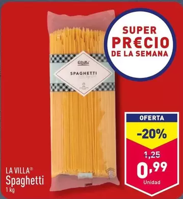 Oferta de La Villa - Spaghetti por 0,99€ en ALDI