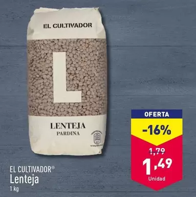 Oferta de El Cultivador - Lenteja por 1,49€ en ALDI