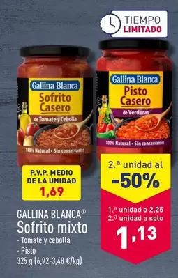 Oferta de Gallina Blanca - Sofrito Mixto por 2,25€ en ALDI