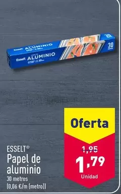 Oferta de Esselt - Papel De Aluminio por 1,79€ en ALDI