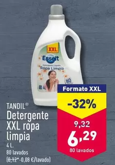 Oferta de Tandil - Detergente XXL Ropa Limpia por 6,29€ en ALDI