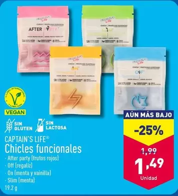 Oferta de Captain's Life - Chicles Funcionales por 1,49€ en ALDI