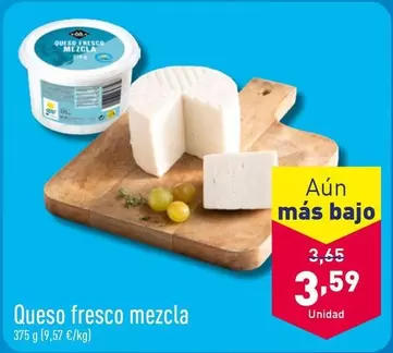 Oferta de Queso Fresco Mezcla por 3,59€ en ALDI