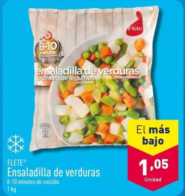 Oferta de Flete - Ensaladilla De Verduras por 1,05€ en ALDI