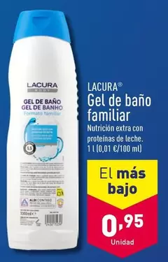 Oferta de Lacura - Gel De Bano Familiar por 0,95€ en ALDI