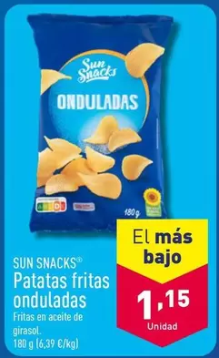 Oferta de Sun Snack - Patatas Fritas Onduladas por 1,15€ en ALDI