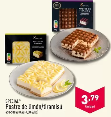 Oferta de Special - Postre De Limón/Tiramisú por 3,79€ en ALDI