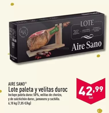 Oferta de Aire Sano - Lote Paleta Y Velitas Duroc por 42,99€ en ALDI