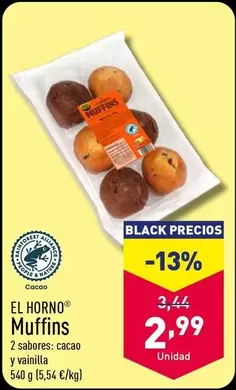 Oferta de El Horno - Muffins por 2,99€ en ALDI