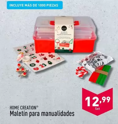 Oferta de Home Creation - Maletin Para Manualidades por 12,99€ en ALDI