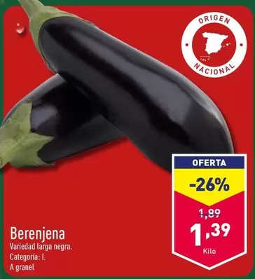 Oferta de Berenjena  por 1,39€ en ALDI